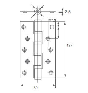 Bản lề cửa BLC4BB-3.01.143​