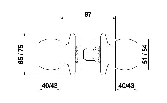 Tay nắm tròn 1 đầu bấm TN 4.11.175