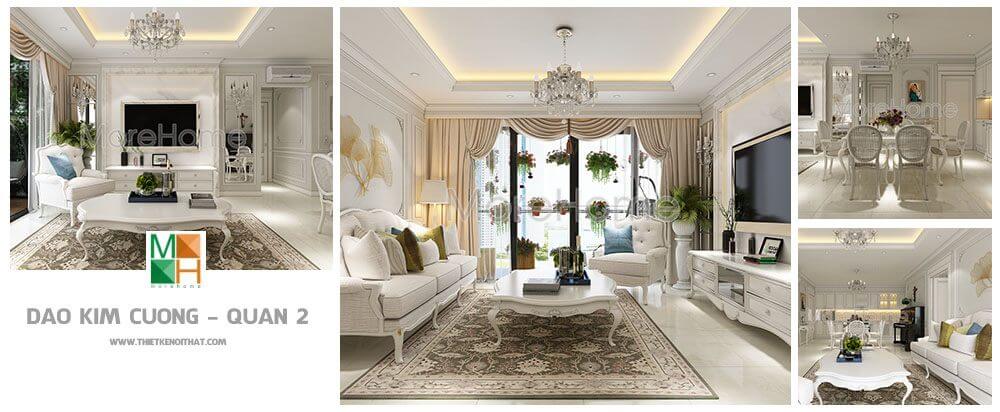 Thiết kế nội thất căn hộ Đảo Kim Cương Quận 2