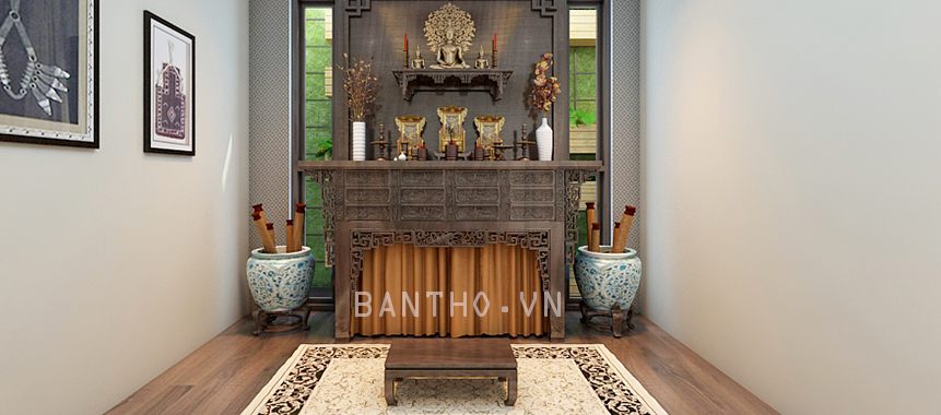 Bộ bàn thờ gia tiên - bàn thờ treo tường
