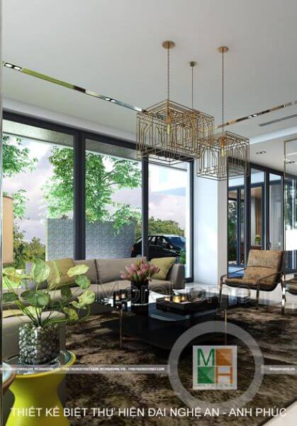 Thiết kế biệt thự tại Vinh, Nghệ An phong cách hiện đại phóng khoáng