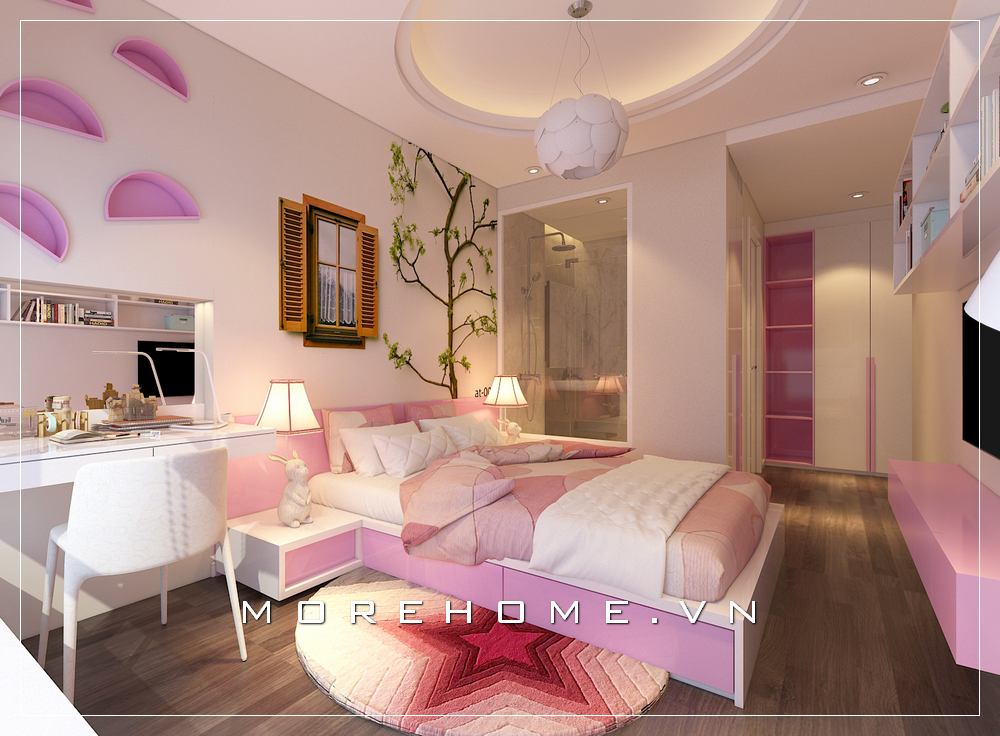 Thiết kế phòng ngủ có nhà vệ sinh