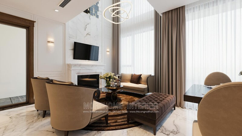 Thiết kế phòng khách chung cư đa phong cách