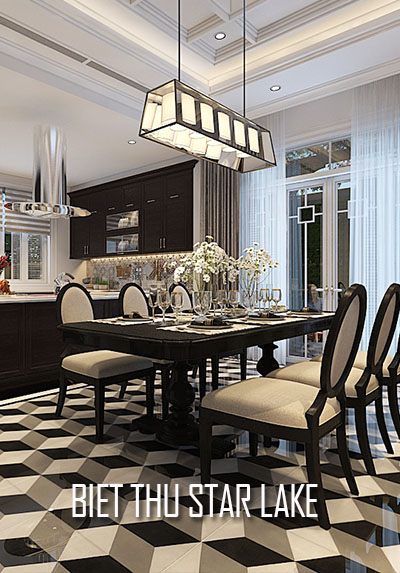 Thiết kế nội thất biệt thự Star Lake Tây Hồ Tây nội thất gỗ sang trọng