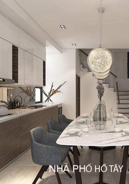Thiết kế nội thất nhà phố hồ tây Hà Nội hiện đại, phong cách, đẹp