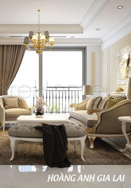  Thiết kế căn hộ chung cư Hoàng Anh Gia Lai - Phong cách tân cổ điển