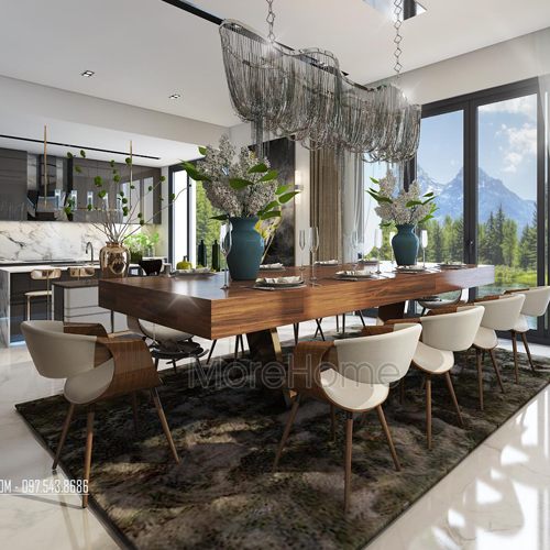 Bộ bàn ăn cho biệt thự hiện đại BA-04
