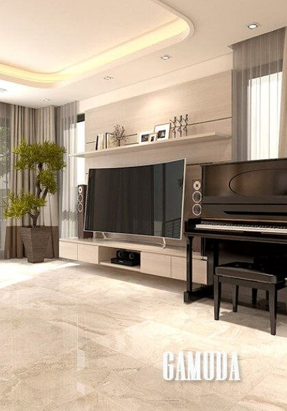 Thiết kế nội thất biệt thự đơn lập 2 tầng hiện đại Gamuda Anh Dũng