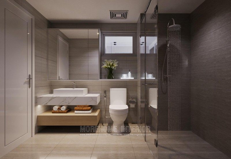 Thiết kế nhà tắm phòng vệ sinh chung cư mandarin garden cầu giấy hà nội