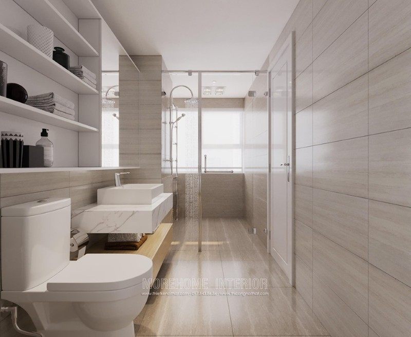 Thiết kế phòng tắm nhà vệ sinh chung cư mandarin garden cầu giấy hà nội