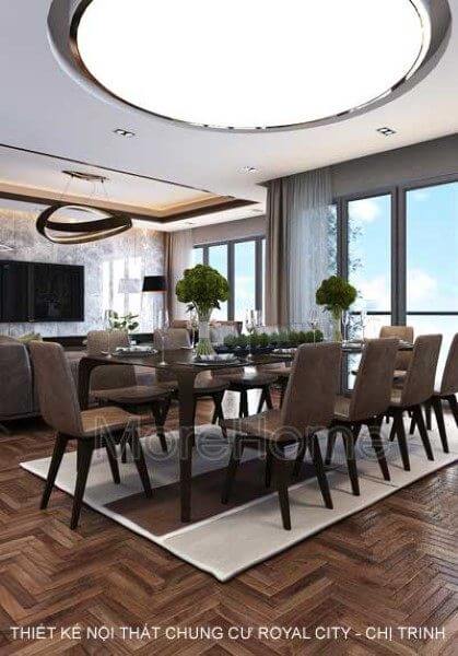  Thiết kế nội thất căn hộ chung cư Royal City- chị Trinh đẳng cấp với 3 phòng ngủ