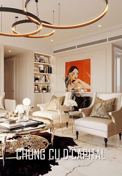  Thiết kế nội thất chung cư cao cấp D'Capitale tân cổ điển sang trọng