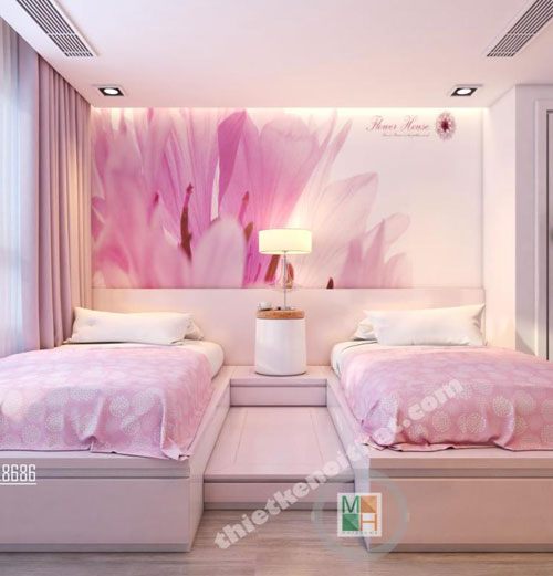 Thiết kế nội thất với tranh, giấy dán tường phòng trẻ em