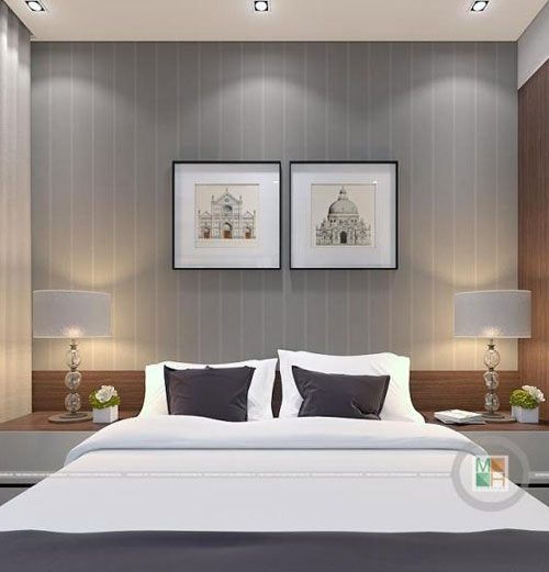 Giấy dán tường vân sọc biệt thự Park City Anh Hải