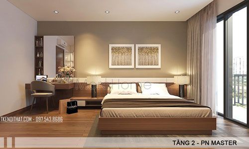 Bộ sưu tập mẫu giường ngủ gỗ đẹp cho biệt thự Vinhomes Thăng Long