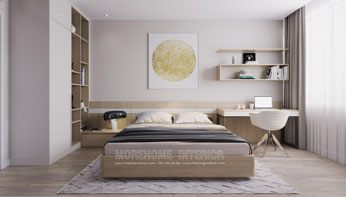 Giường ngủ gỗ hiện đại đẹp cho căn hộ Mandarin Garden