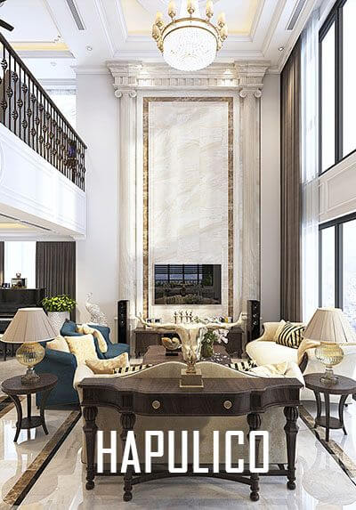  Thiết kế căn hộ Duplex Hapulico sang trọng với gỗ óc chó cao cấp