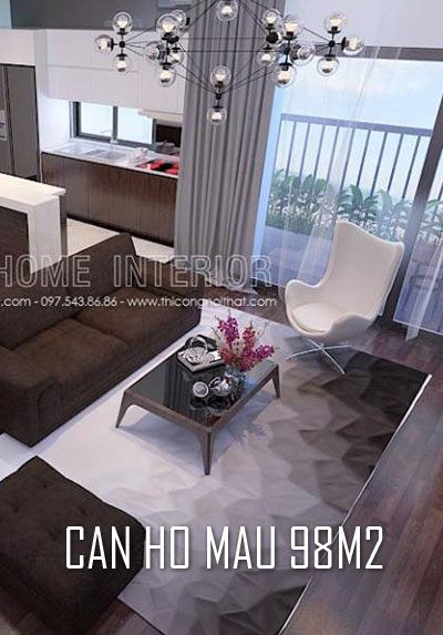 Thiết kế căn hộ mẫu chung cư 98m2 tại Imperia Sky Garden.