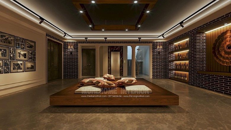 Thiết kế nội thất hầm rượu biệt thự vinhomes imperia hải phòng