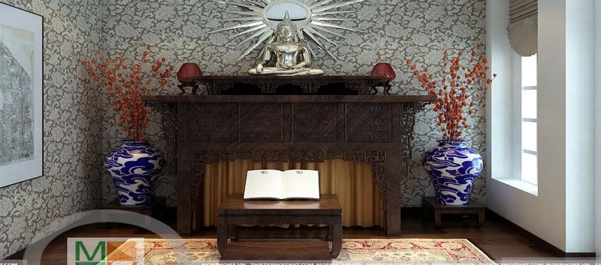 Bàn thờ Phật gỗ tự nhiên cao cấp - Mẫu 07