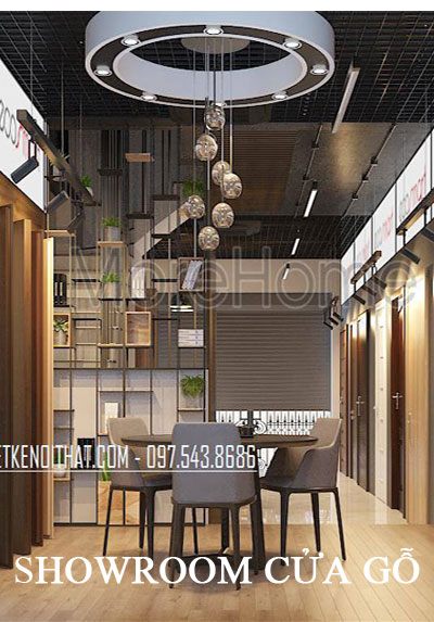 Thiết kế showroom cửa gỗ công nghiệp ATA Group độc đáo
