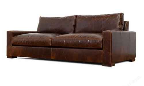 Sofa dài bọc da hiện đại