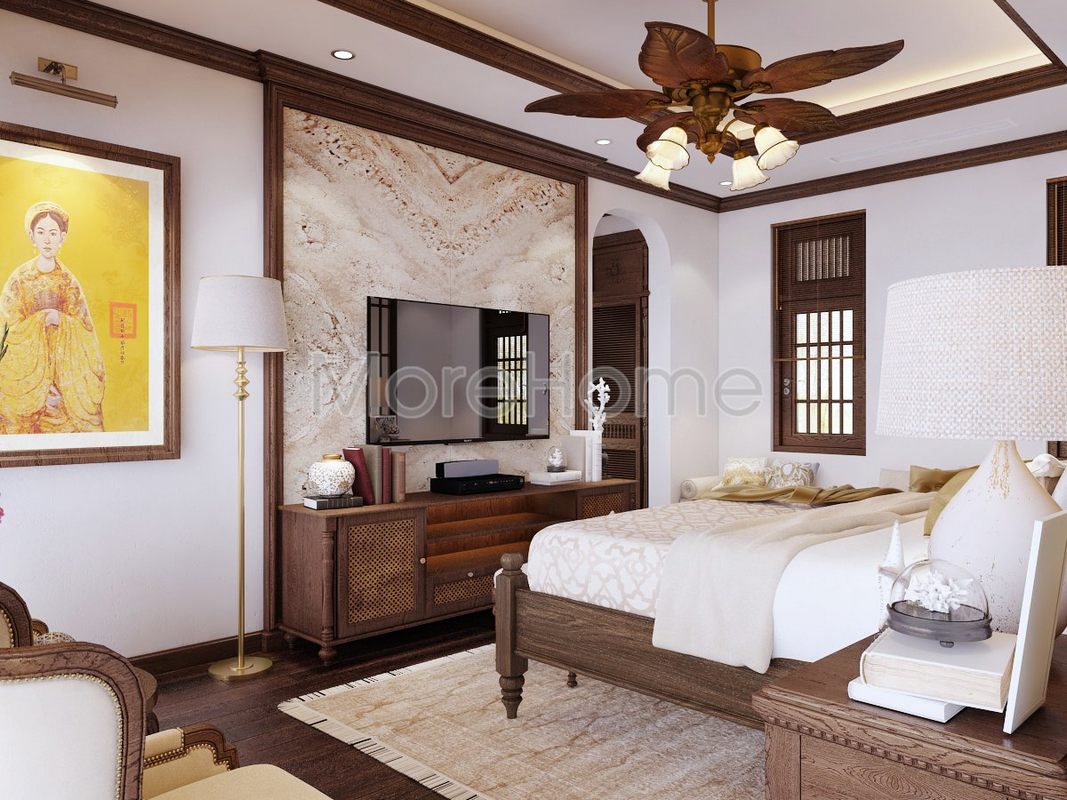 Thiết kế nội thất biệt thự gỗ đẹp TP Pleiku Gia Lai