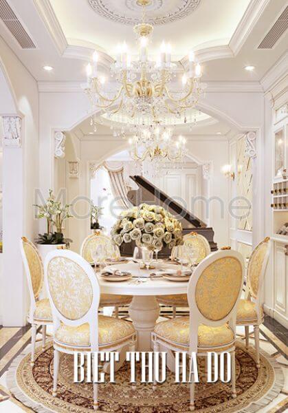 Thiết kế nội thất biệt thự Hà Đô phong cách tân cổ điển sang trọng.