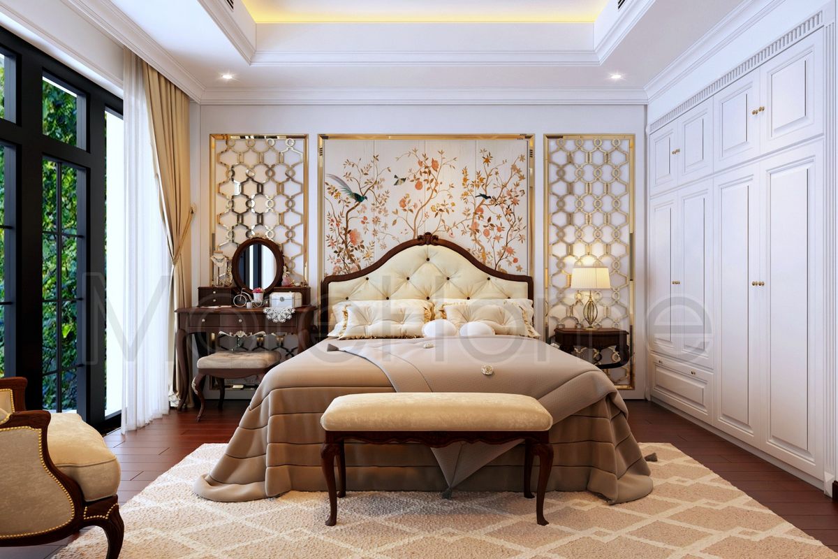 Thiết kế nội thất phòng ngủ biệt thự Vinhomes Central Park Bình Thạnh