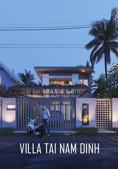 Thiết kế biệt thự nhà vườn phong cách hiện đại, đẹp, sang trọng tại Nam Định