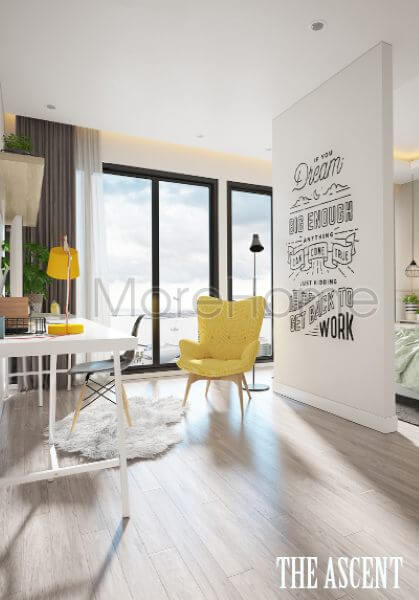  Thiết kế nôi thất căn hộ chung cư The Ascent phong cách Scandinavian tinh tế