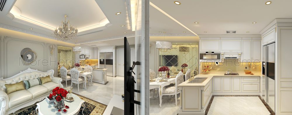 Thiết kế căn hộ Gold View - Quận 4 phong cách tân cổ điển sang trong