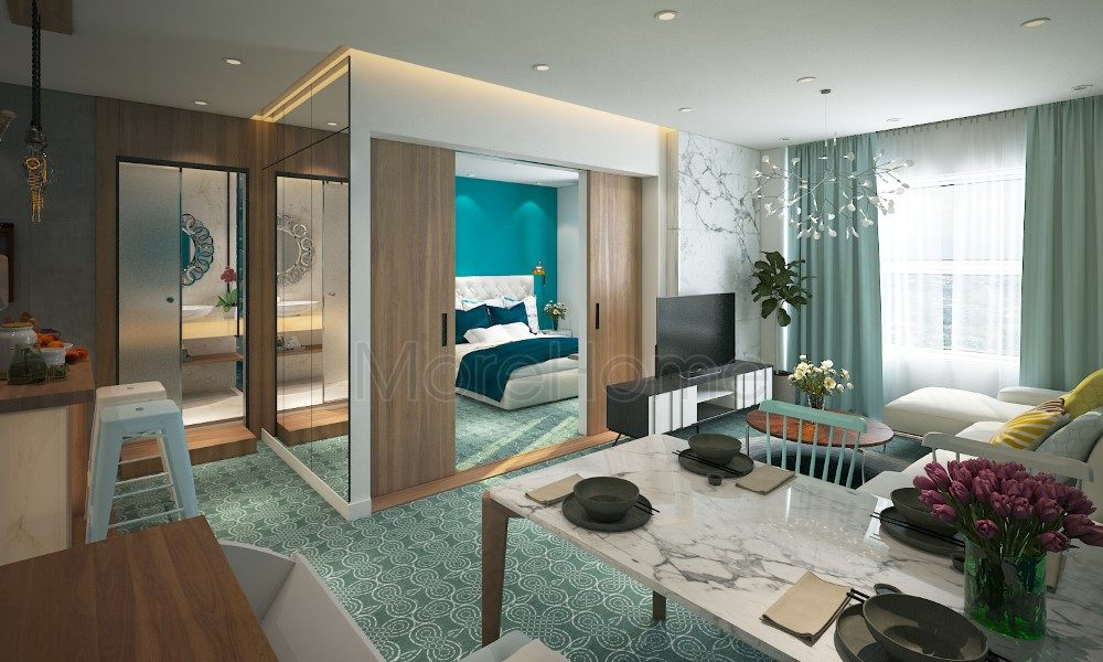 Thiết kế căn hộ hiện đại một phòng ngủ Sunrise City - Quận 7 Sài Gòn