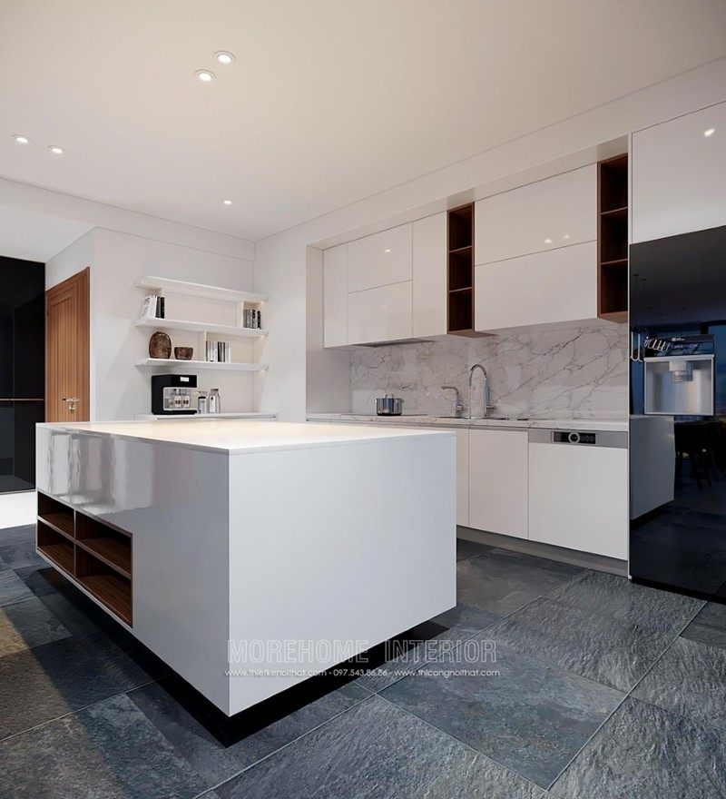 Tủ bếp hiện đại cho chung cư vinhome bason quận 1 hcm