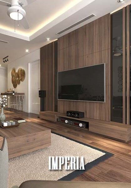  Thiết kế nội thất gỗ óc chó cao cấp chung cư Imperia Garden
