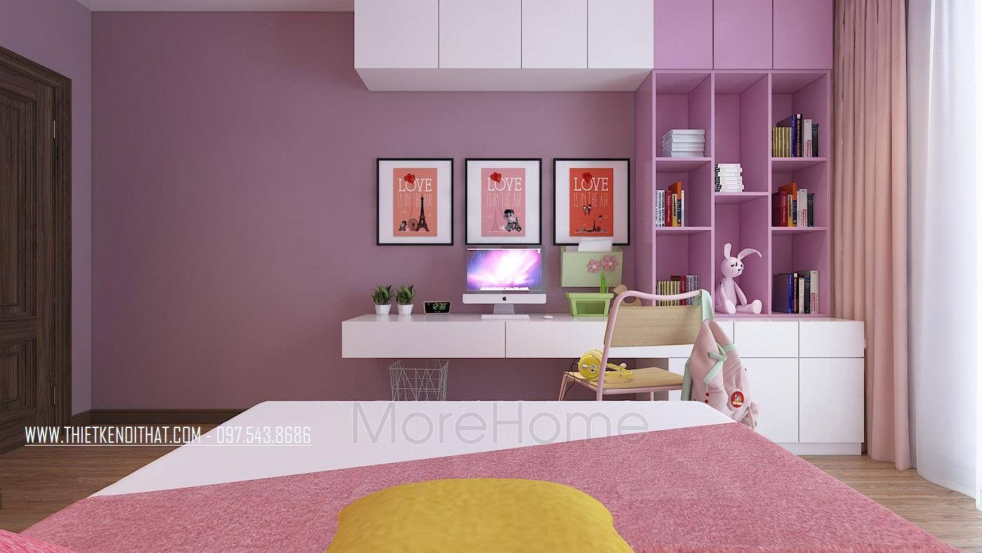 Thiết kế phòng ngủ trẻ em nhà lô phố maison du park phạm văn đồng