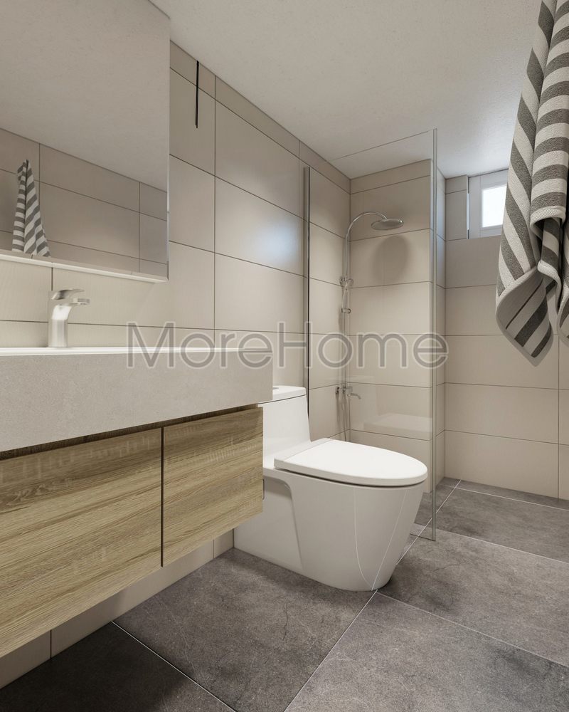 Thiết kế nội thất phòng tắm nhà phố hiện đại 