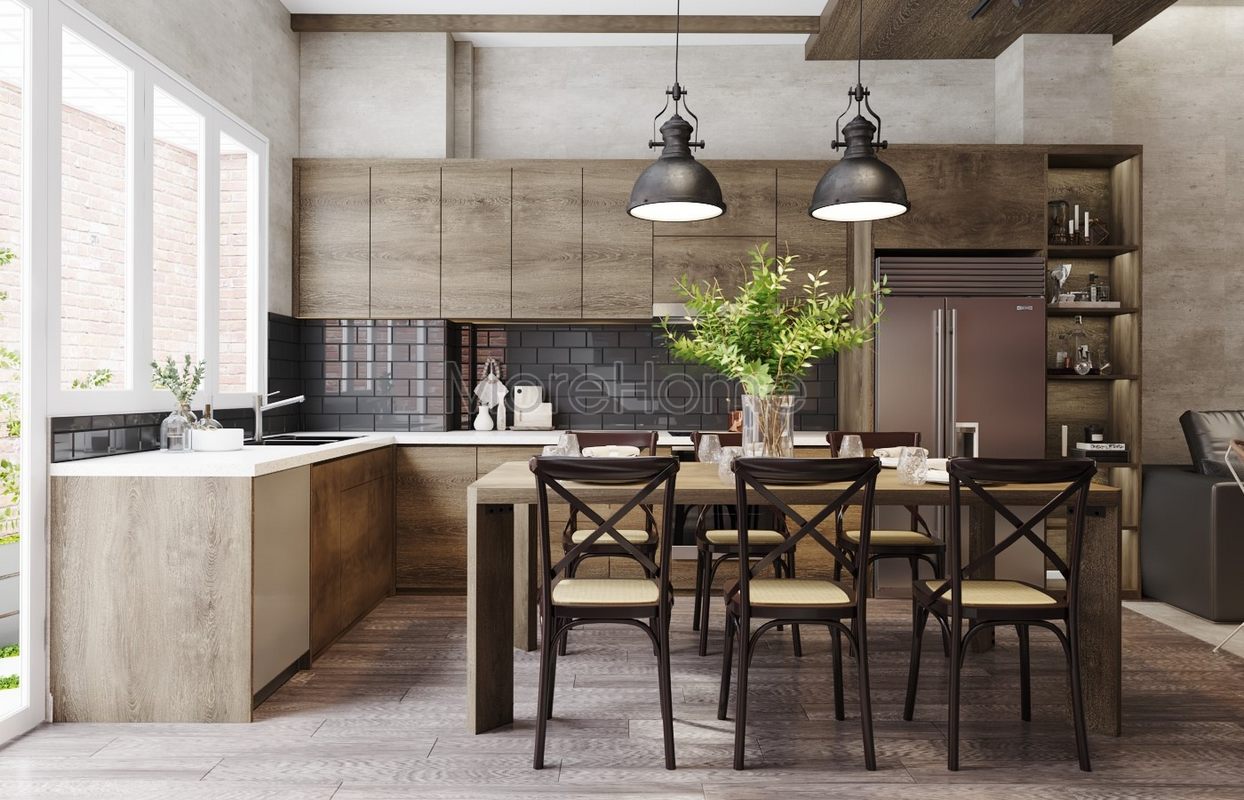 Thiết kế nội thất phòng bếp nhà phố hiện đại