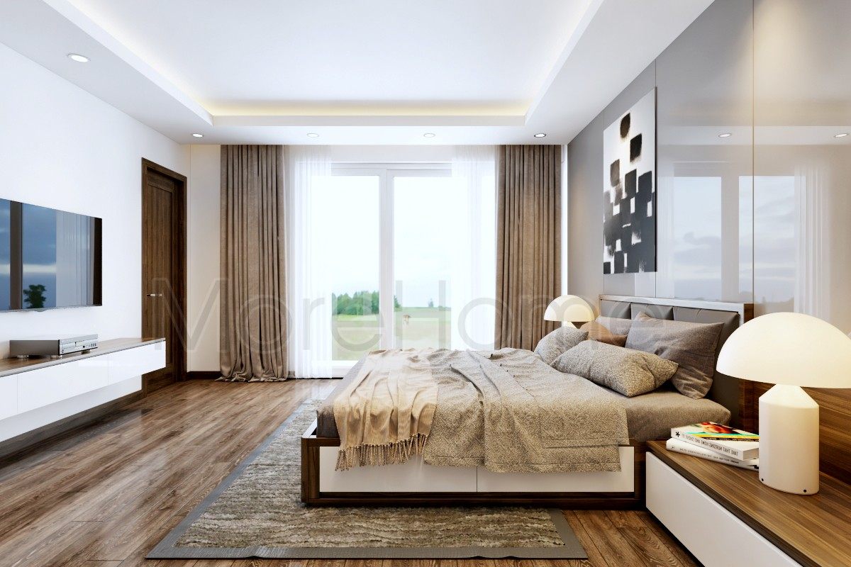 Thiết kế nội thất phòng ngủ nhà phố palm city quận 2