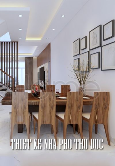 Thiết kế nội thất nhà phố hiện đại ấn tượng nội thất gỗ óc chó đẹp tại Thủ Đức Tp. Hồ Chí Minh