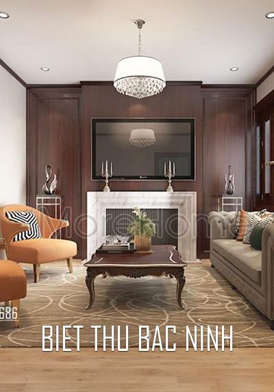 Thiết kế nội thất biệt thự tân cổ điển đẹp độc đáo tại Bắc Ninh