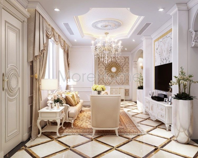Thiết kế nội thất biệt thự Hà Đô phong cách tân cổ điển sang trọng.