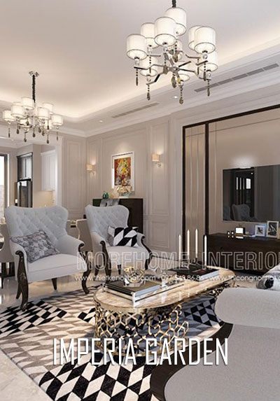 Thiết kế nội thất biệt thự tân cổ điển cao cấp Imperia Garden Hà Nội