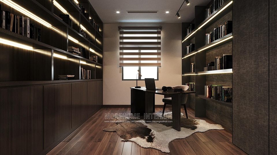 Thiết kế phòng làm việc tại biệt thự louis city đại mỗ nam từ liêm hà nội