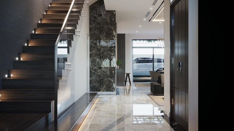 Cầu thang biệt thự louis city đại mỗ nam từ liêm hà nội