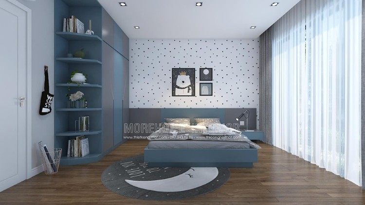 Thiết kế nội thất phòng ngủ trẻ em tại biệt thự park city quận hà đông