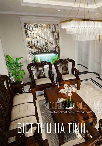 Thiết kế nội thất biệt thự phố tại Hà Tĩnh sang trọng, đẳng cấp