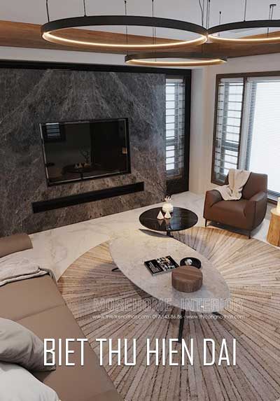 Thiết kế nội thất nhà biệt thự phố hiện đại đẹp, sang trọng tại Hà Tĩnh