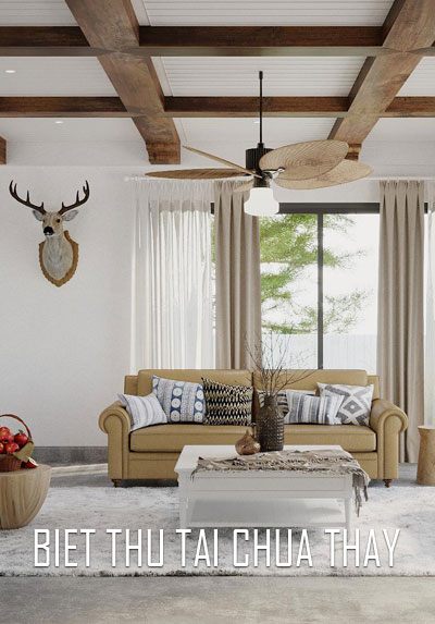 Thiết kế nội thất biệt thự tại chùa Thầy phong cách Địa Trung Hải đẳng cấp