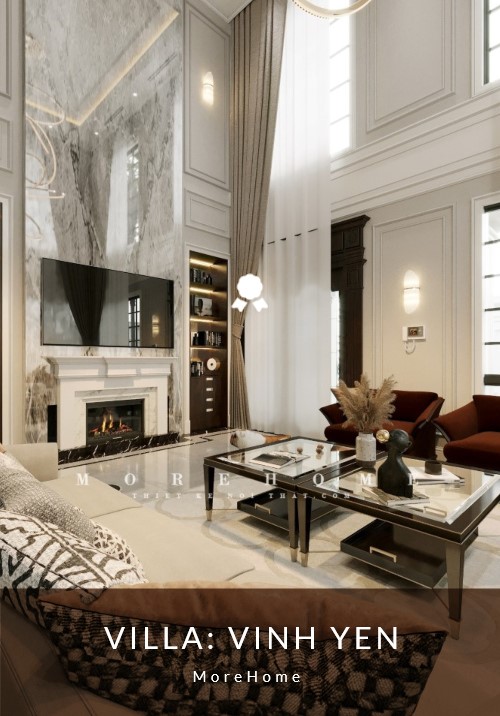  Thiết kế nội thất biệt thự, kiến trúc biệt thự 3 tầng cao cấp tại Vĩnh Yên.